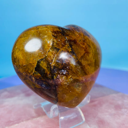 Golden Healer Quartz Heart Medium Carving (Video)