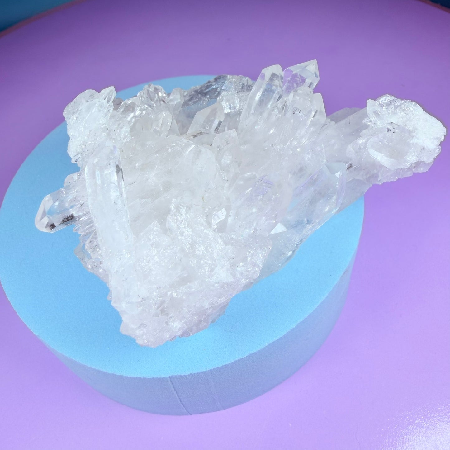 Clear Quartz Small Cluster (Video)