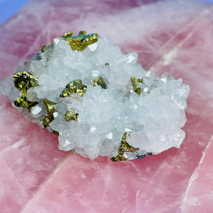 Chrysanthemum  Quartz + Pyrite Small Cluster Specimen