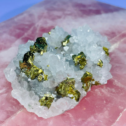Chrysanthemum  Quartz + Pyrite Small Cluster Specimen