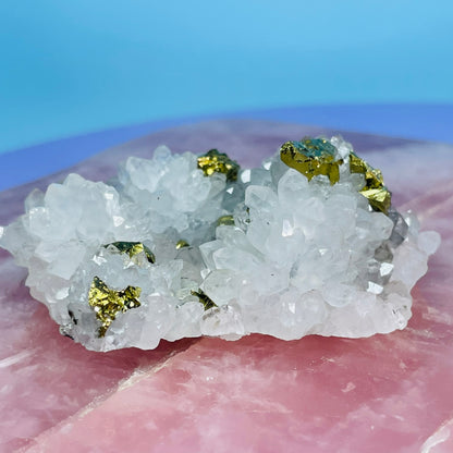 Chrysanthemum  Quartz + Pyrite Small Cluster Specimen
