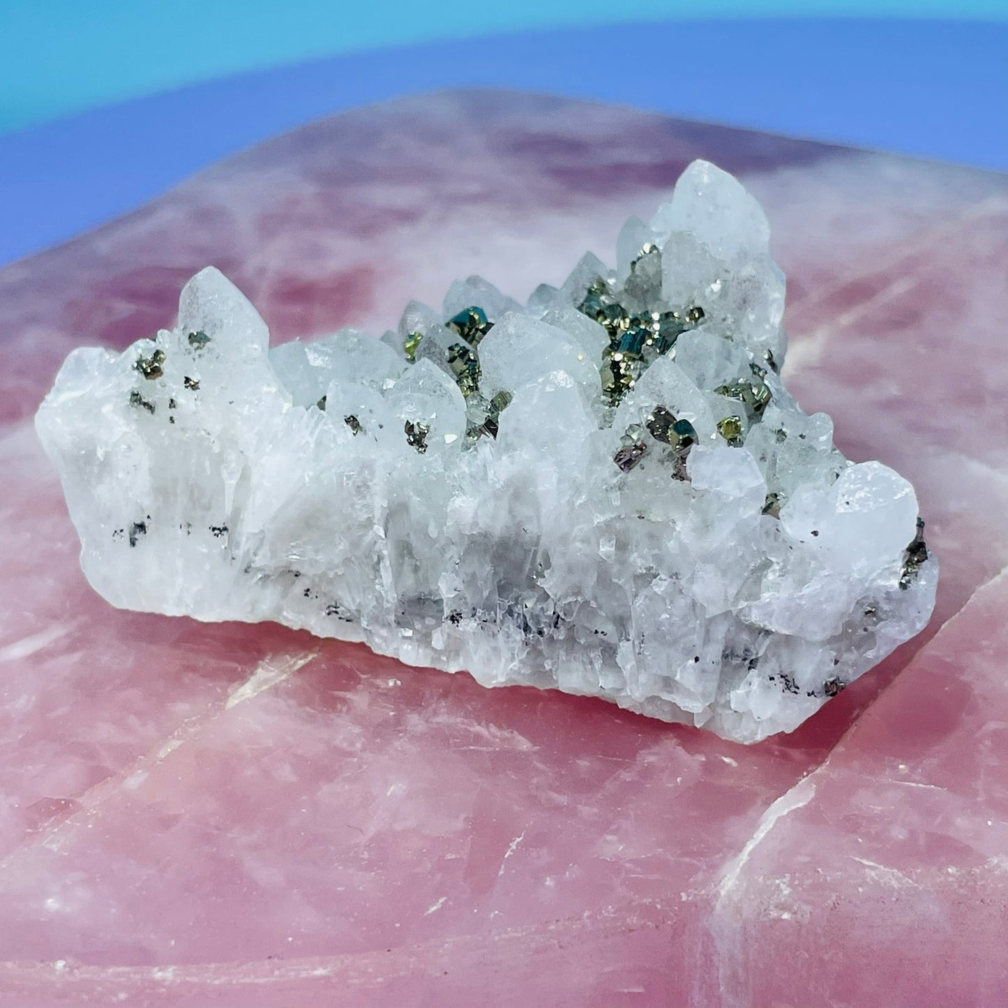 Chrysanthemum  Quartz + Pyrite Small Cluster Specimen