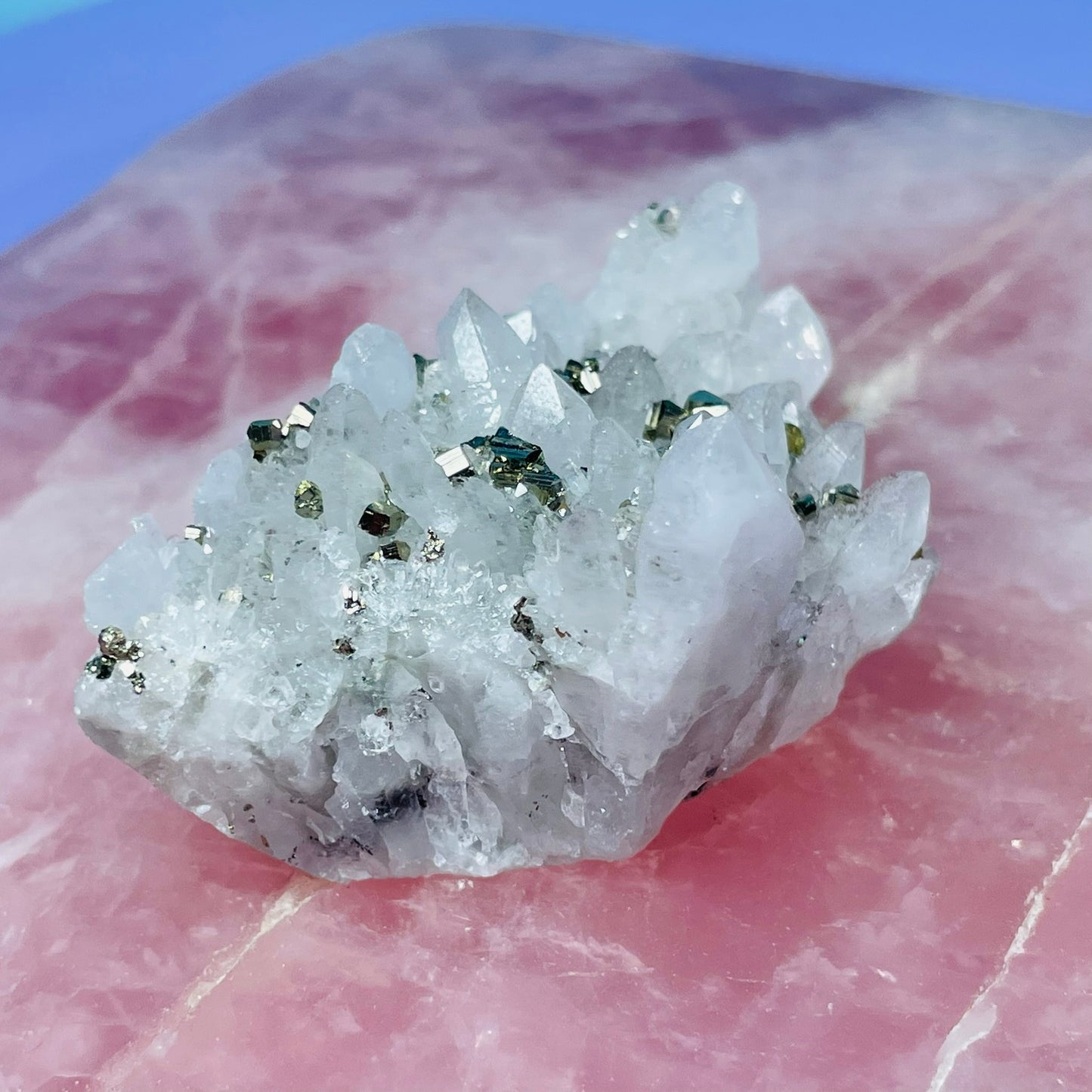 Chrysanthemum  Quartz + Pyrite Small Cluster Specimen