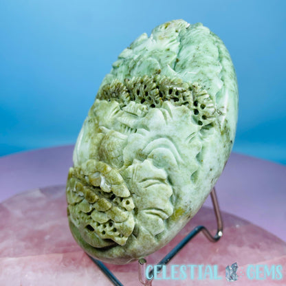 Rare Chinese Jadeite Scenic Landscape Medium Carving