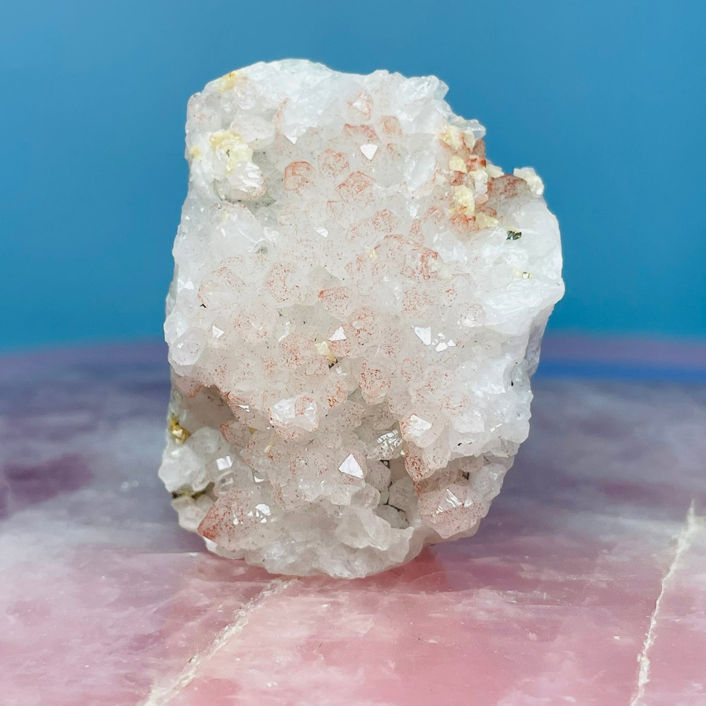 Red Quartz + Dolomite Small Cluster Specimen