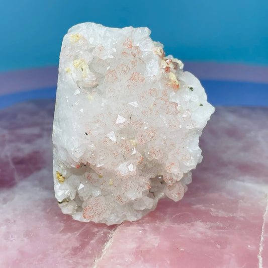 Red Quartz + Dolomite Small Cluster Specimen