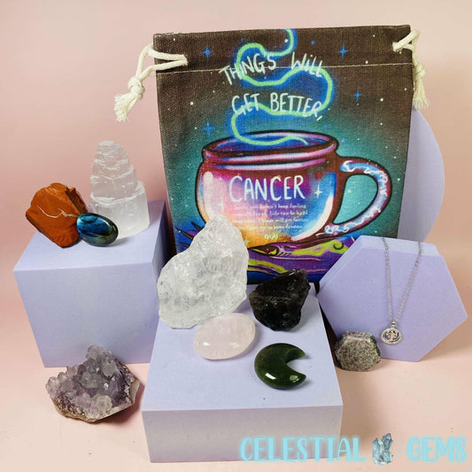 Cancer Zodiac Deluxe Crystal Saver Set (Includes 925 Silver Necklace!)