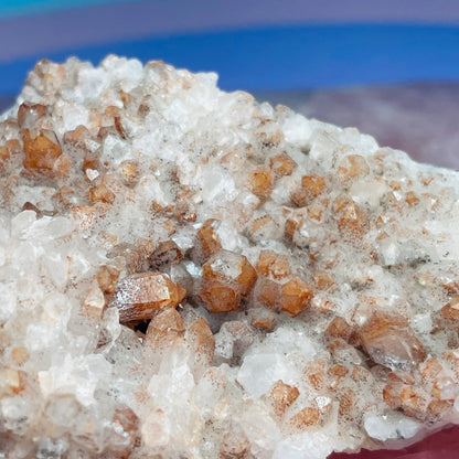 Red Quartz, Hematite + Pyrite Small Cluster Specimen