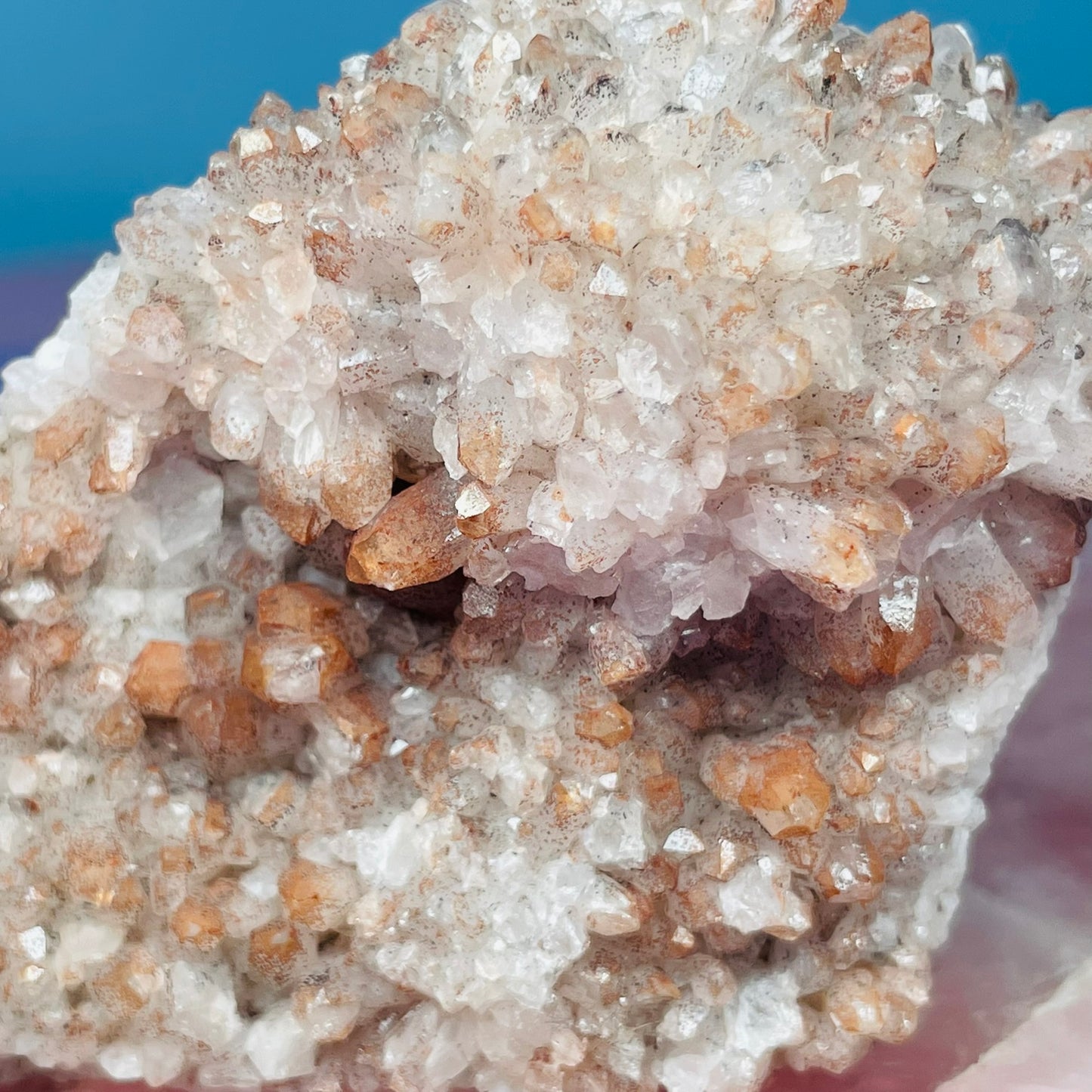 Red Quartz, Hematite + Pyrite Small Cluster Specimen