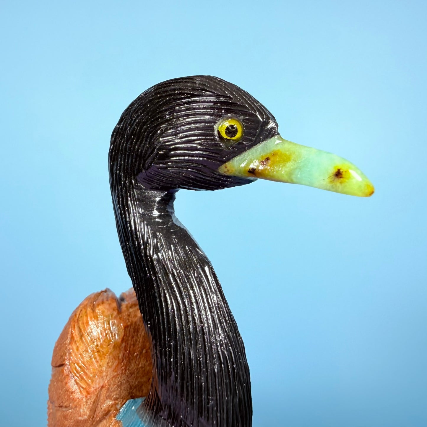 Crystal Swan Bird Carving (Hand-Carved)