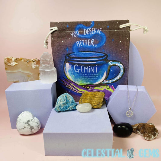 Gemini Zodiac Deluxe Crystal Saver Set (Includes 925 Silver Necklace!)