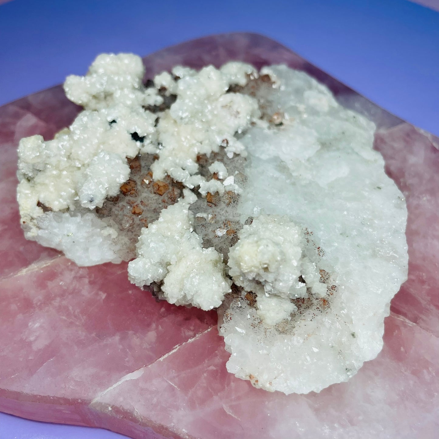 Red Quartz, Hematite + Dolomite Medium Cluster Specimen