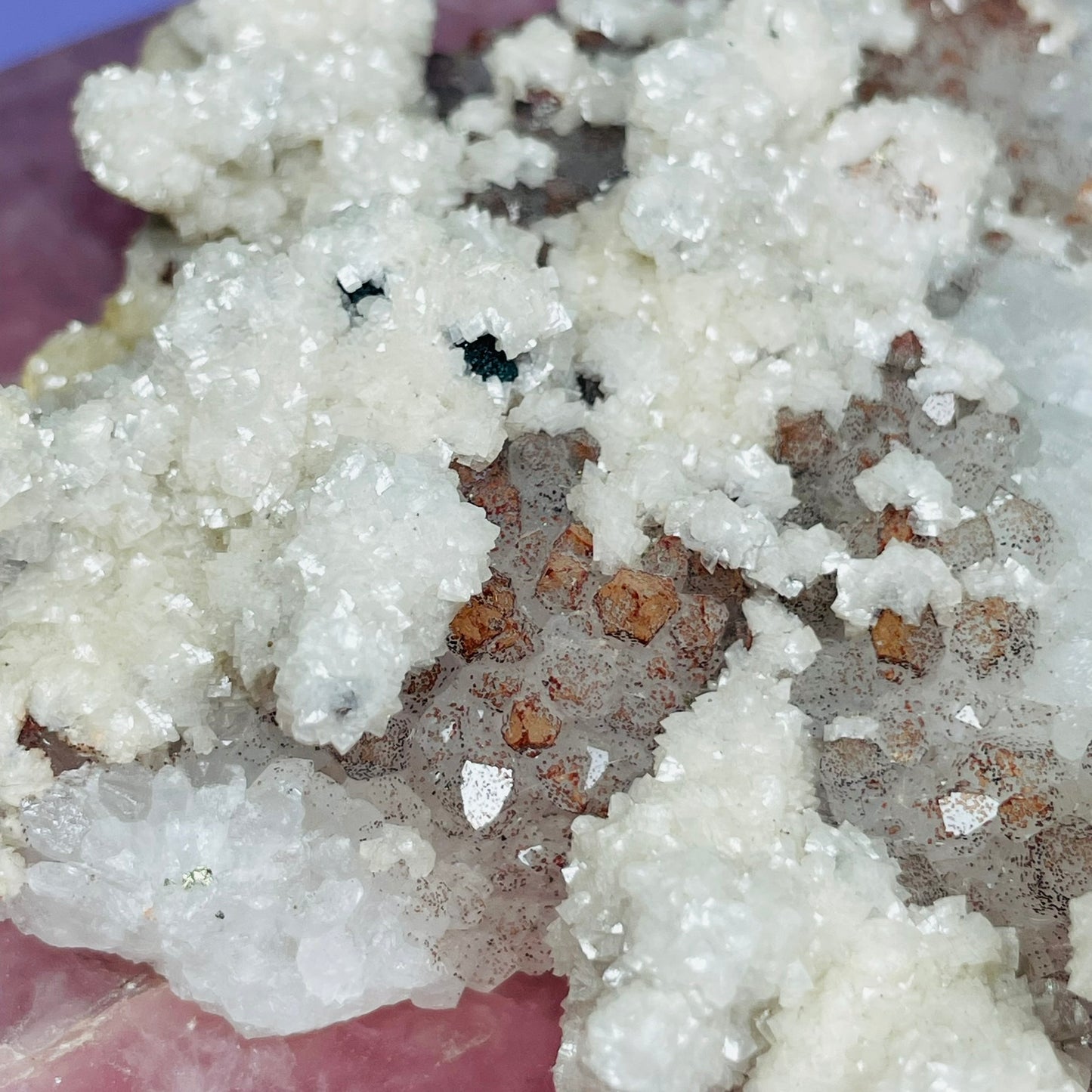 Red Quartz, Hematite + Dolomite Medium Cluster Specimen