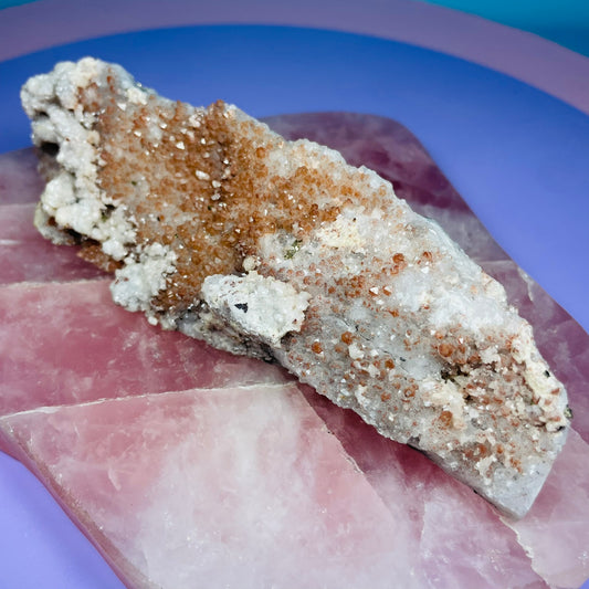 Red Quartz, Hematite, Pyrite + Dolomite Medium Cluster Specimen