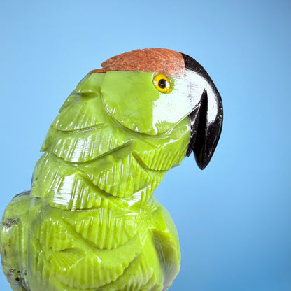 Crystal Parrot Bird Carving (Hand-Carved)