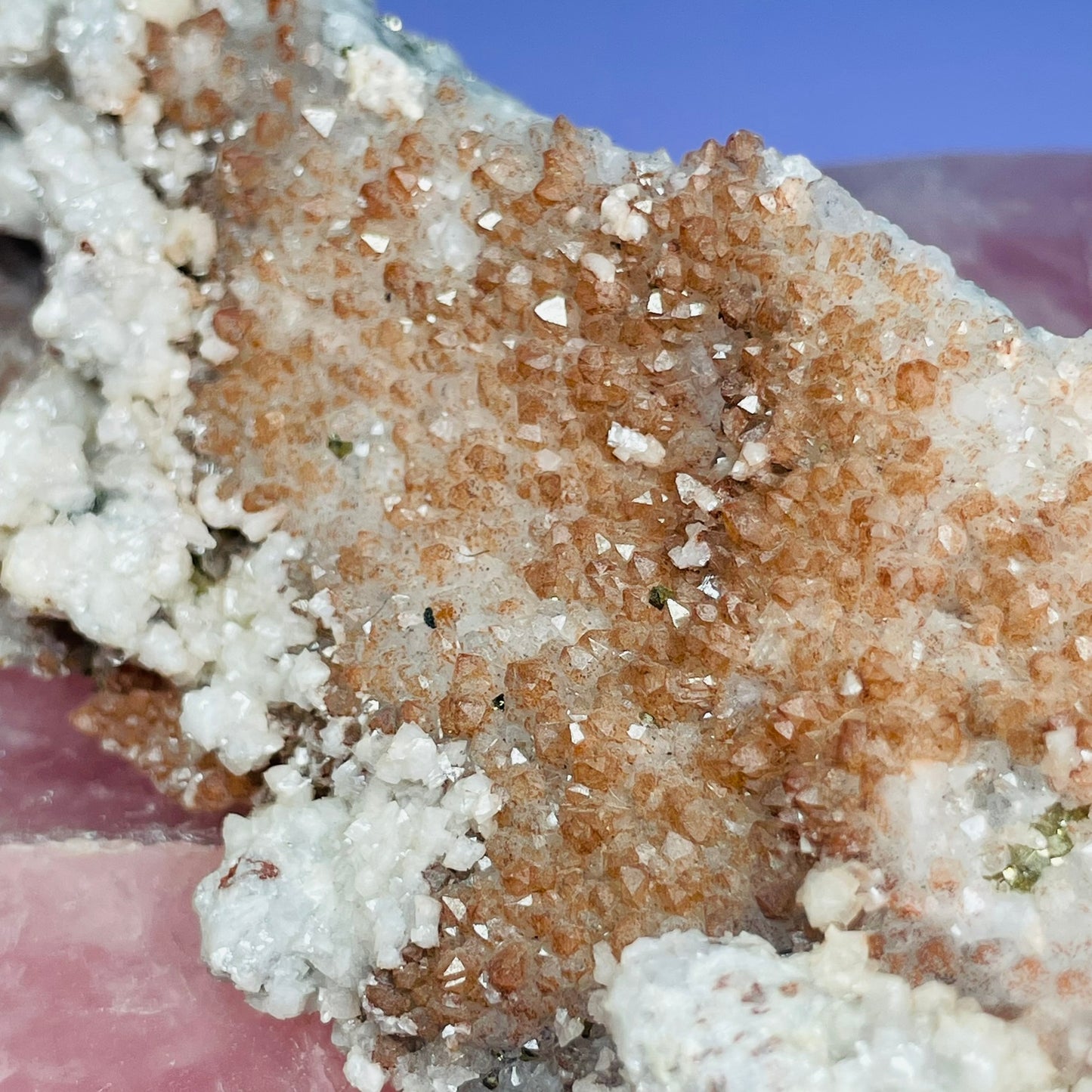 Red Quartz, Hematite, Pyrite + Dolomite Medium Cluster Specimen