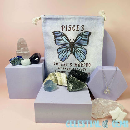 Pisces Zodiac Deluxe Crystal Saver Set (Includes 925 Silver Necklace!)