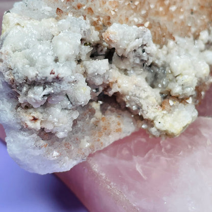 Red Quartz, Hematite, Pyrite + Dolomite Medium Cluster Specimen