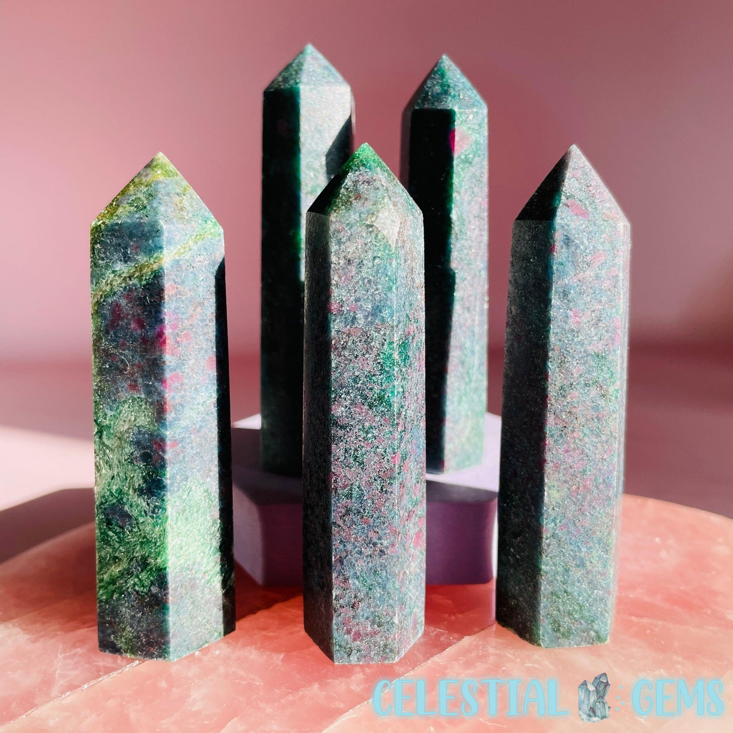 Ruby in Kyanite/Fuchsite Small Tower