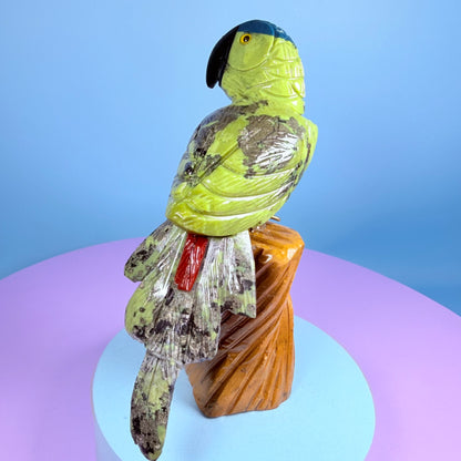Crystal Parrot Bird Carving (Hand-Carved)