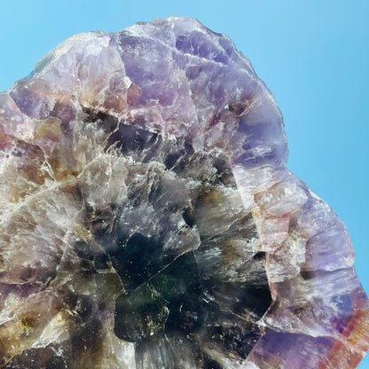 Super Seven Amethyst Medium Slice on Stand