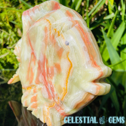 Banded Onyx Calcite Fish Large Carving