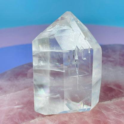 High Grade Optical White Calcite Small Freeform (Video)