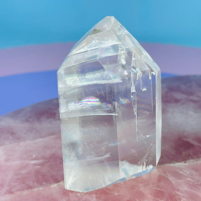 High Grade Optical White Calcite Small Freeform (Video)