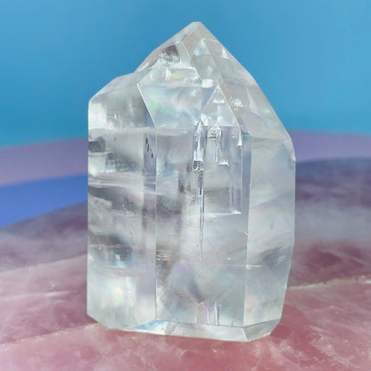 High Grade Optical White Calcite Small Freeform (Video)