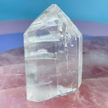 High Grade Optical White Calcite Small Freeform (Video)