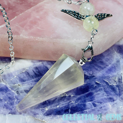 Citrine Vogel-Cut Crystal Pendulum
