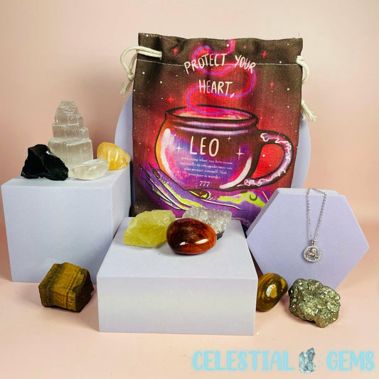 Leo Zodiac Deluxe Crystal Saver Set (Includes 925 Silver Necklace!)