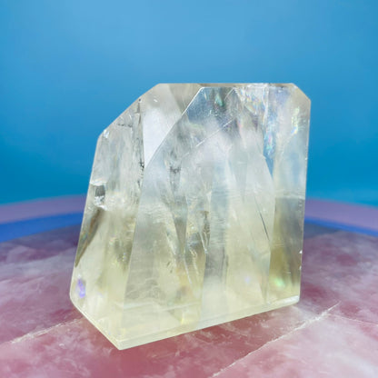 High Grade Optical Honey Calcite Medium Freeform (Video)