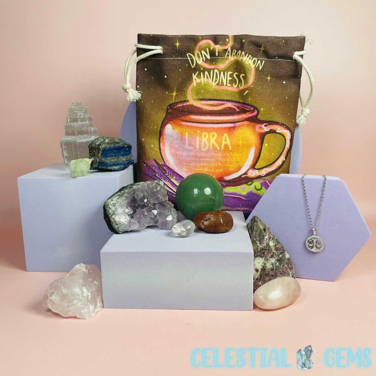 Libra Zodiac Deluxe Crystal Saver Set (Includes 925 Silver Necklace!)