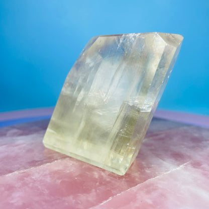 High Grade Optical Honey Calcite Medium Freeform (Video)