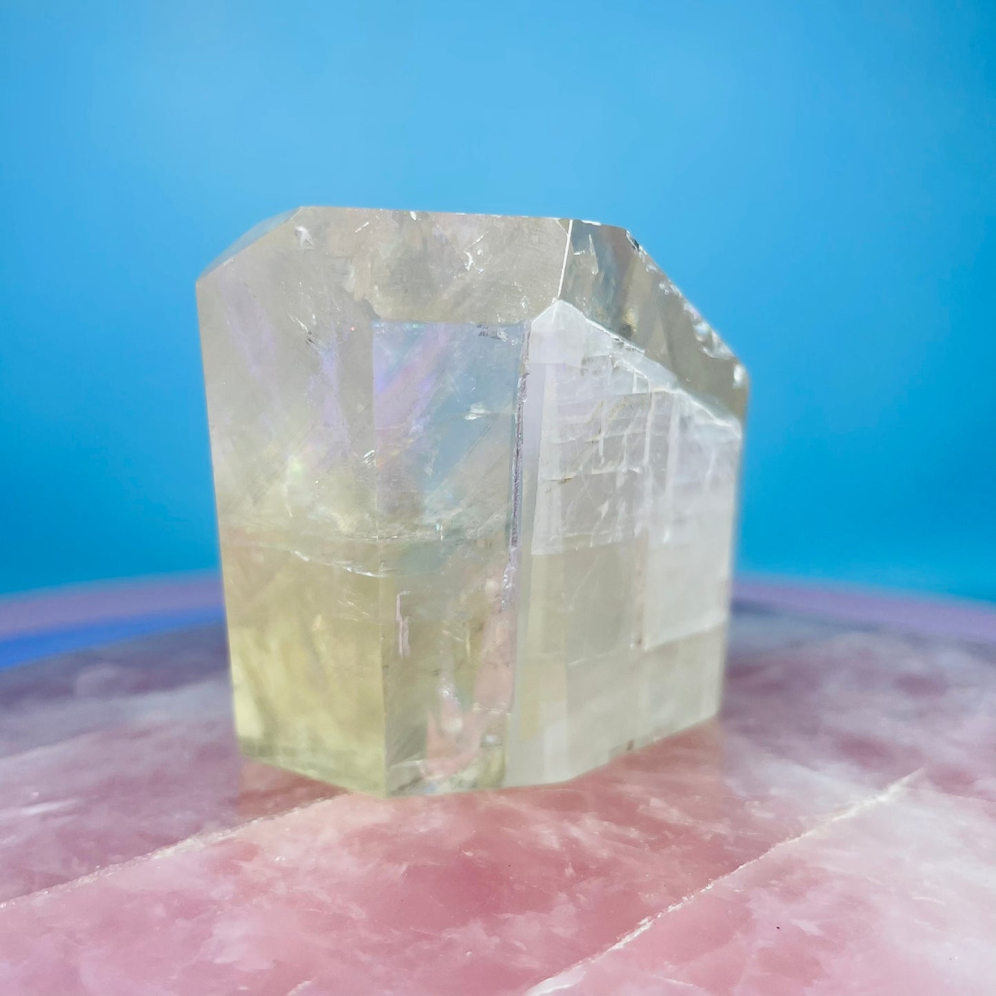 High Grade Optical Honey Calcite Medium Freeform (Video)