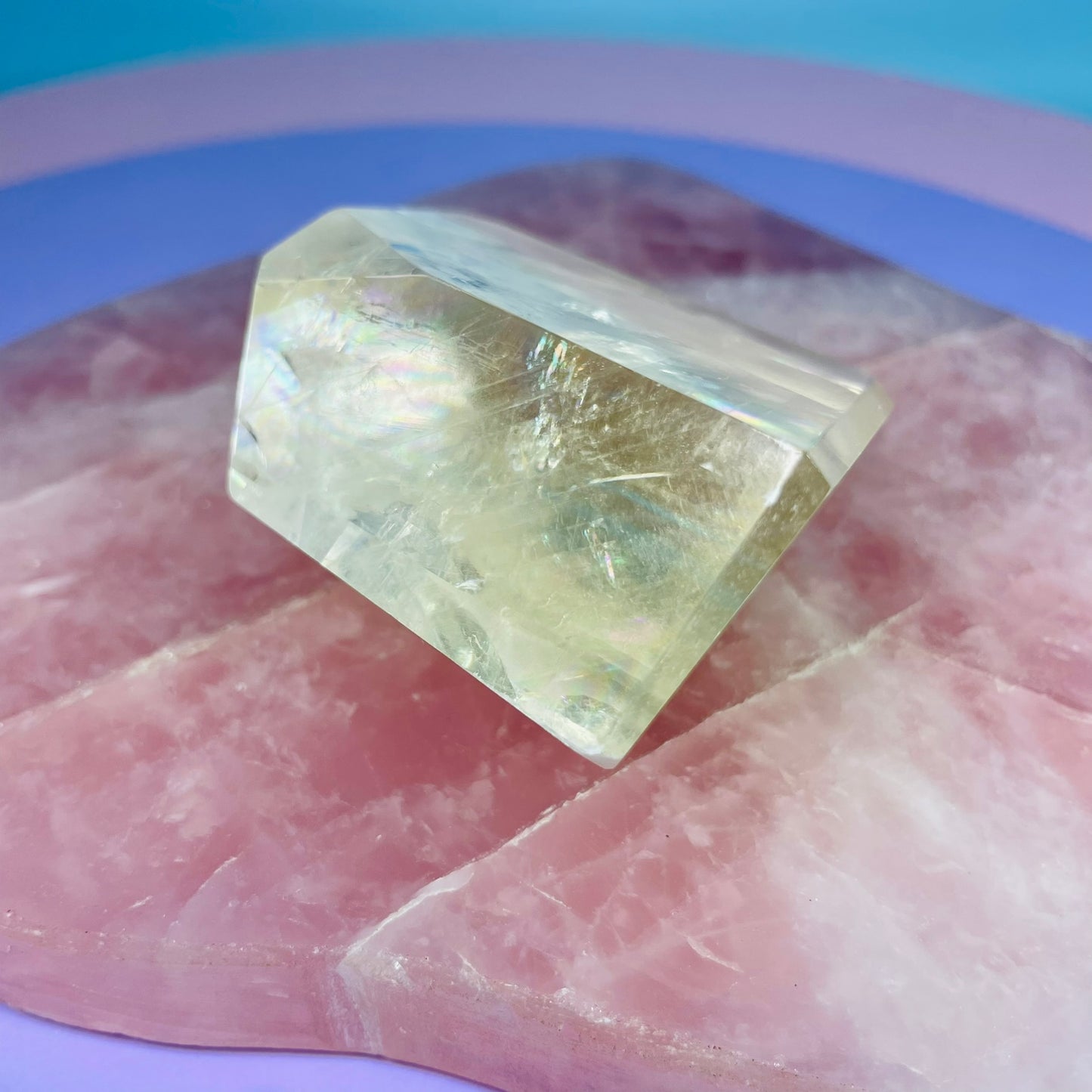 High Grade Optical Honey Calcite Medium Freeform (Video)