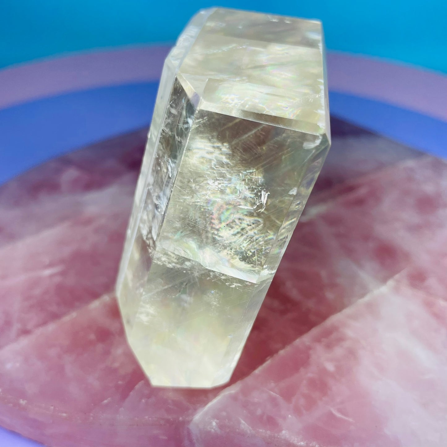 High Grade Optical Honey Calcite Medium Freeform (Video)