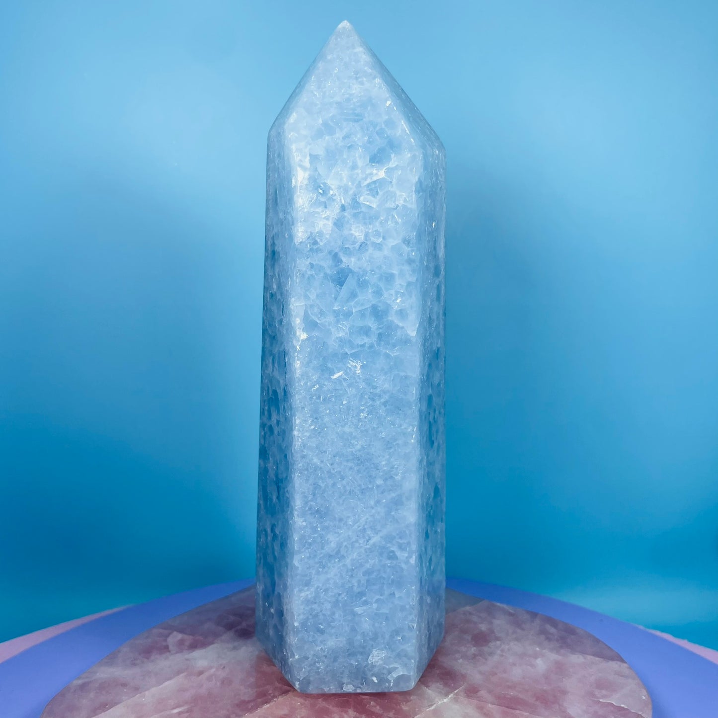 Blue Calcite Large Tower