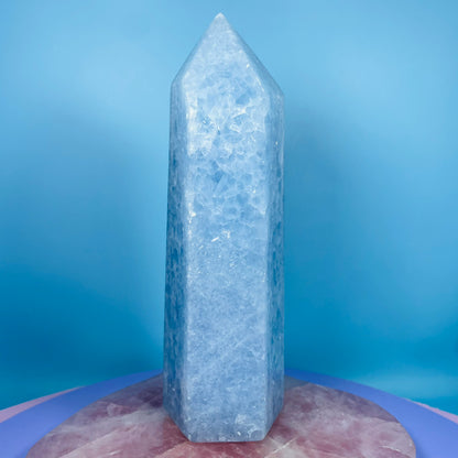 Blue Calcite Large Tower