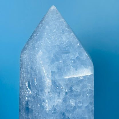 Blue Calcite Large Tower
