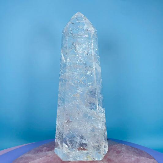 High Grade Clear Quartz Large Tower
