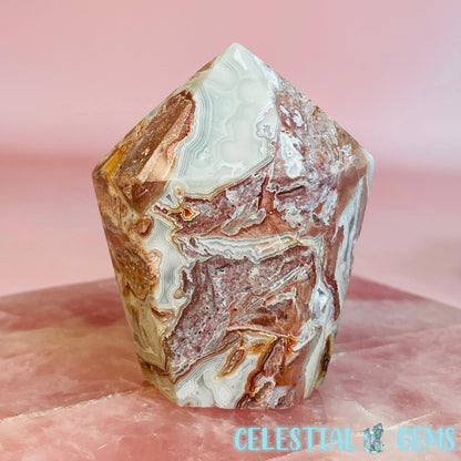 Mexican Crazy Lace Agate Cupcake Small Tower/Point