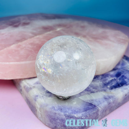Clear Quartz with Rainbows Small Sphere