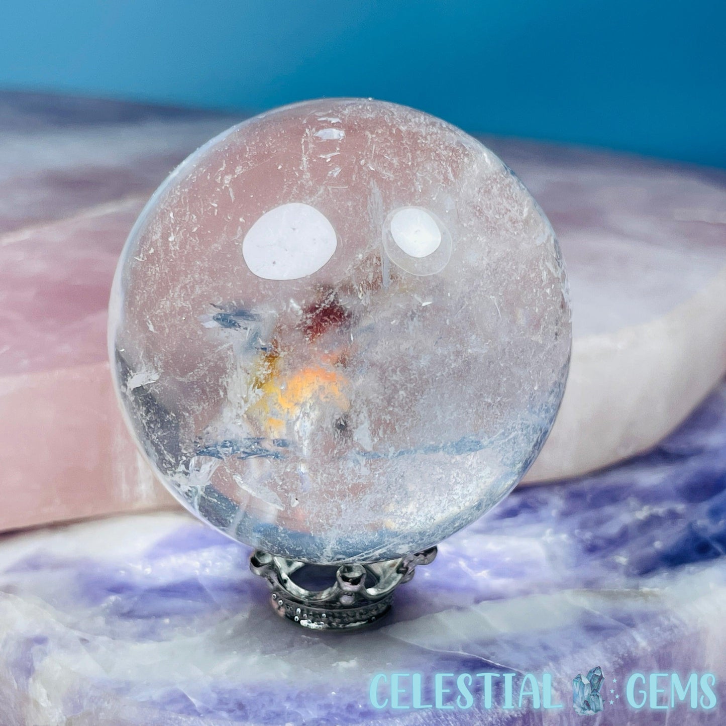 Iron 'Koi Fish' Quartz Medium Sphere