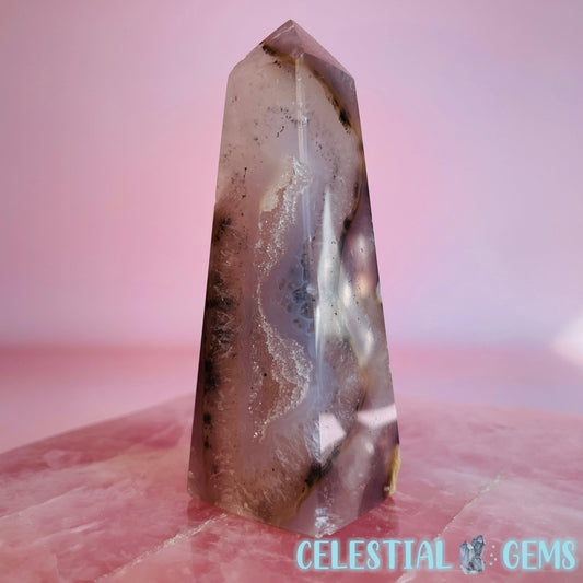 Druzy Agate Obelisk Small Tower A