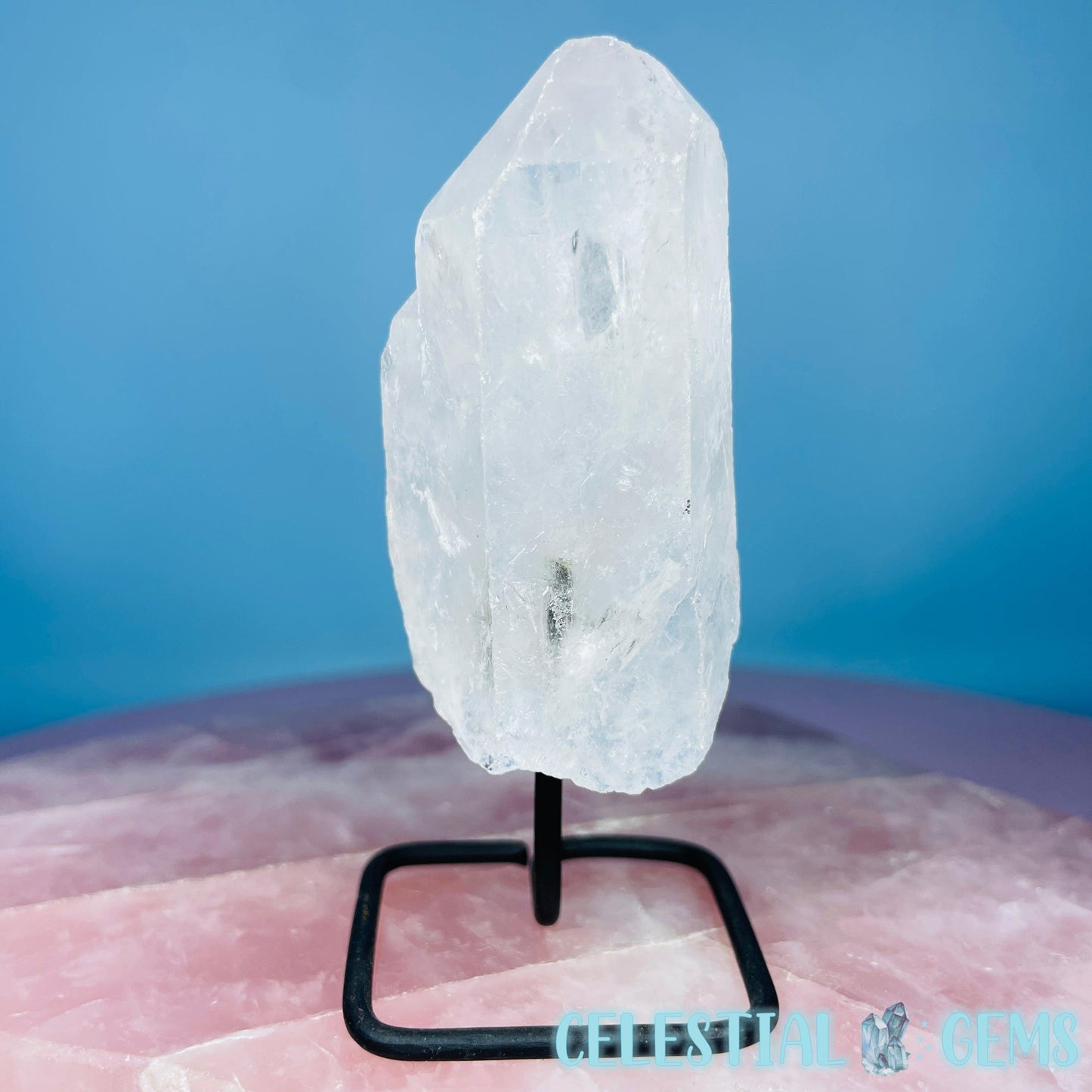 Clear Quartz Point on 'Lollipop' Stand
