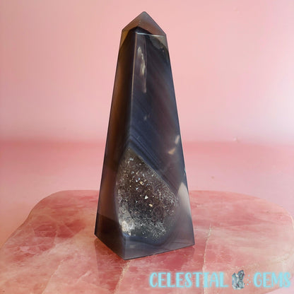 Druzy Agate Obelisk Medium Tower B