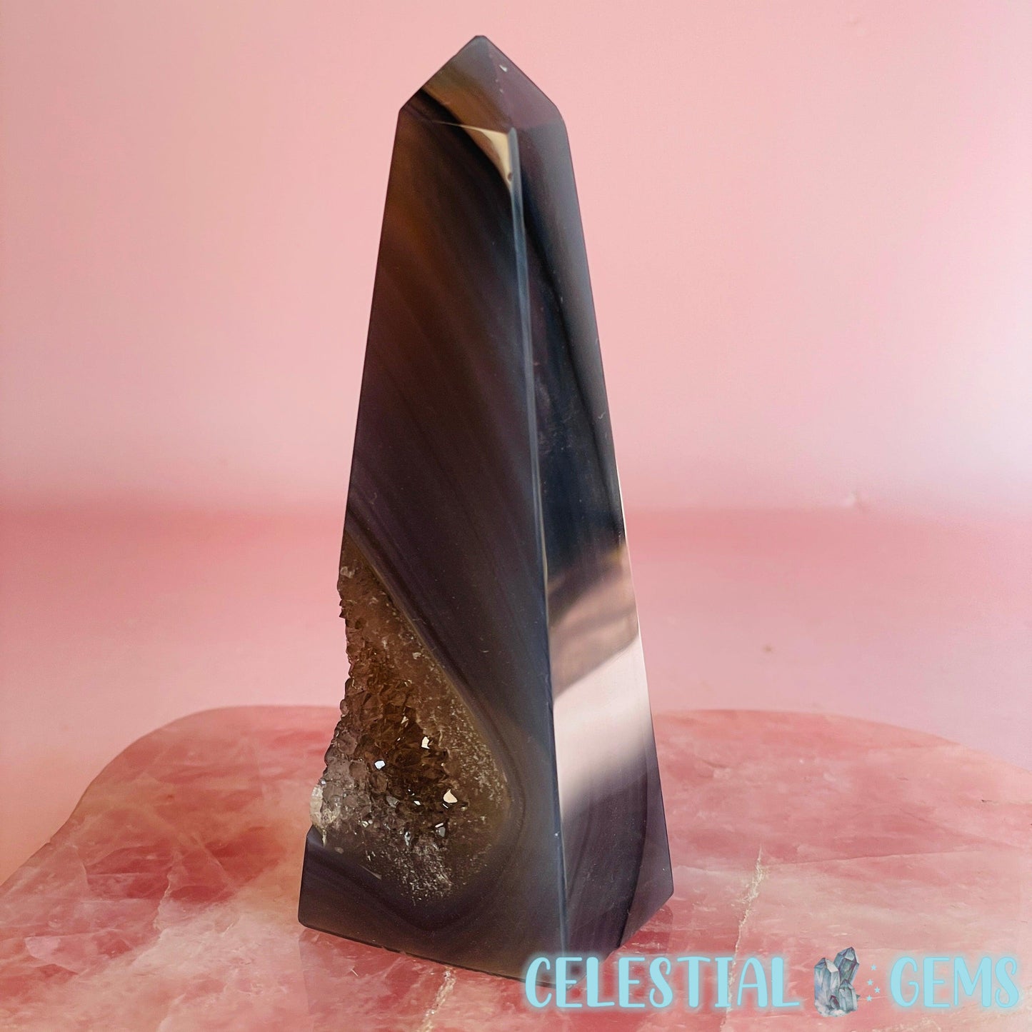 Druzy Agate Obelisk Medium Tower B