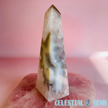 Druzy Agate Obelisk Medium Tower E